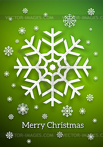 Christmas snowflake card - vector image