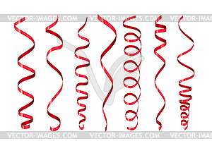 Paper streamer set - vector clip art