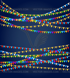 Фон Праздничный флаги - стоковое векторное изображение