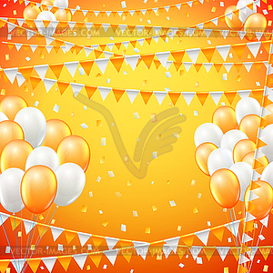 Festive flags background - vector image