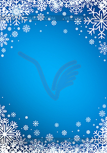 Snowflakes winter background - vector clipart