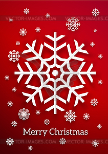 Christmas snowflake card - vector image