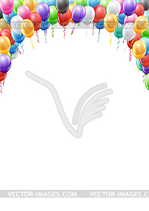 Balloons header template - vector clipart