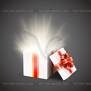 Opened gift box - vector EPS clipart