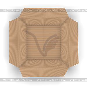 Recycle brown box - vector clip art