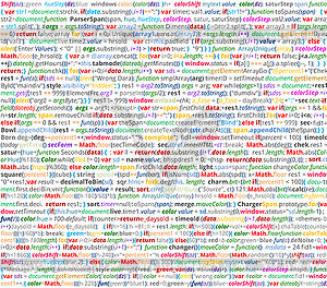 Source code screen - vector image