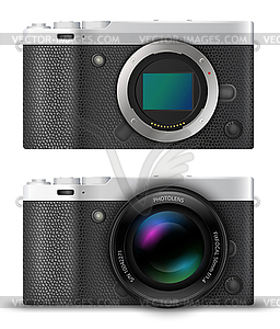 Mirrorless compact camera - vector clip art