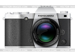 SLR retro camera - vector image