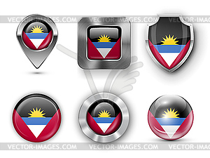 County Flag Bages - vector EPS clipart