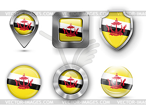 County Flag Bages - color vector clipart