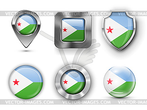 Country Flag Bages - color vector clipart