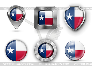 USA State Flag Badges - royalty-free vector clipart