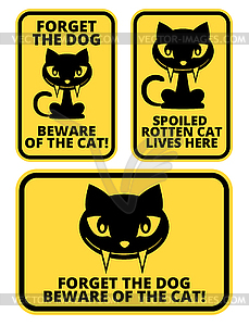 Cat sign - vector image