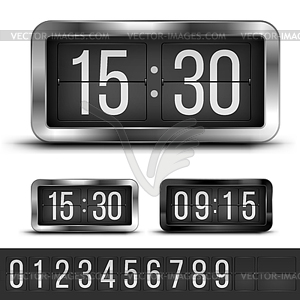 Flip clock - vector image