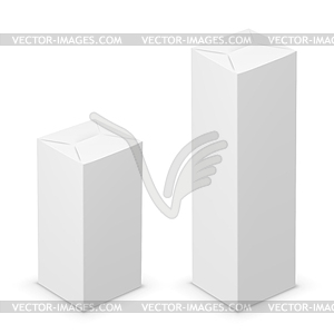 White tall box - stock vector clipart