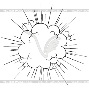 Взрыв облака - векторное изображение клипарта
