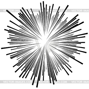 Взрыв лучей - графика в векторном формате
