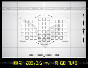 Camera viewfinder screen - vector clipart