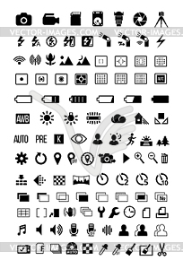 Camera mode Icons - vector clipart