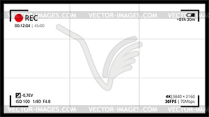 Camera viewfinder screen - vector clip art