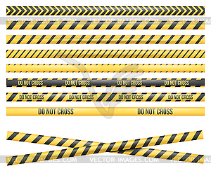 Police Line Tape - color vector clipart