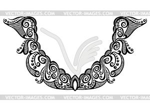 Abstract ornamental floral pattern embroidery - vector clipart