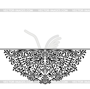 Swirling decorative ornament pattern black - vector image