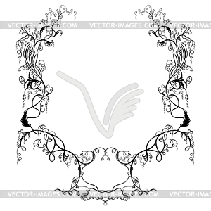 Calligraphy black vintage decorative design element - vector image