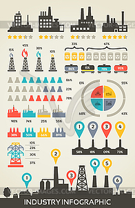 Info graphics industry - vector clipart