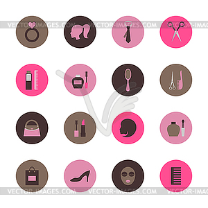 Fashion circle icon - color vector clipart