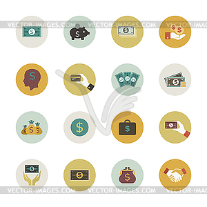 Money circle icon - vector image