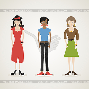 Character woman - vector clipart