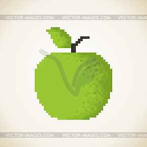 Pixel Apple - vector image