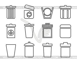 Basket outline - vector image