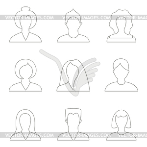 User outline - vector clip art