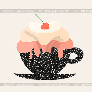 Dessert in Cup - vector clip art