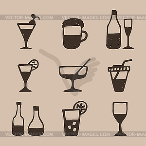 Alcohol an icon - vector clipart