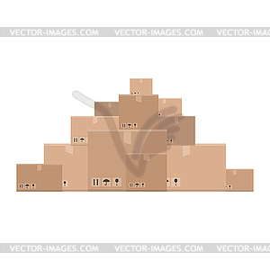Горы коробок - изображение в формате EPS