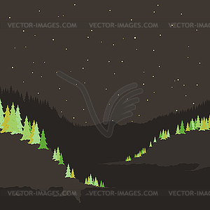 River mountain - vector image