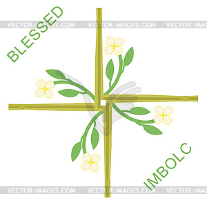 Imbolc greeting card - vector clip art