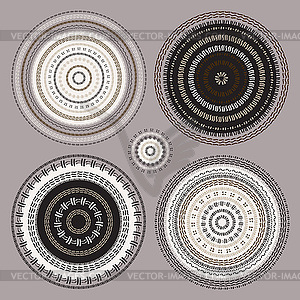 Circular pattern. Mandala set - vector clipart