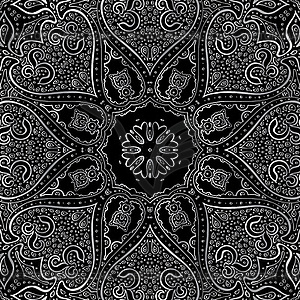 Silver mandala - vector image