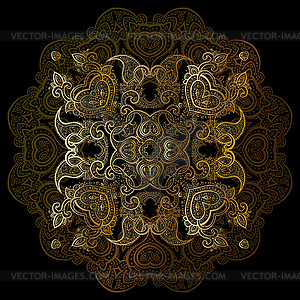 Gold mandala - vector clipart