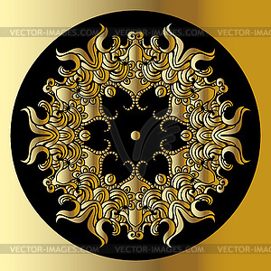 Gold mandala - royalty-free vector clipart