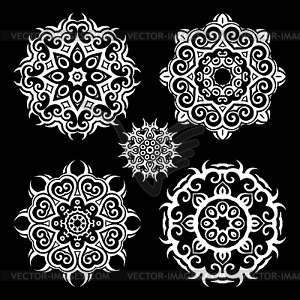 Установить шаблон Mandala.Vintage - клипарт в векторе / векторное изображение