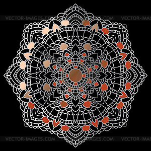 Silver mandala - vector image