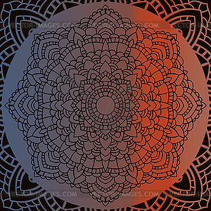 Silver mandala - vector clip art