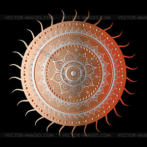 Sun. Vintage background - vector image