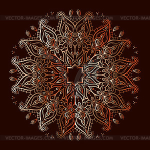 Gold mandala - vector image