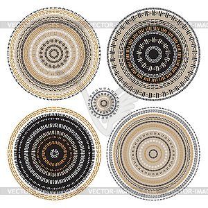 Circular pattern. Mandala set - vector clipart / vector image